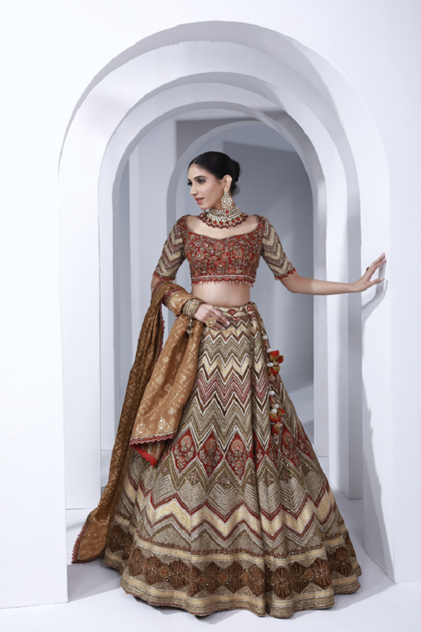 Copper Charm Bridal Lehenga(B-03)