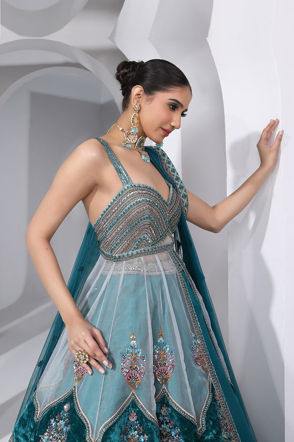 Cobalt Charm Bridal Attire(G-33)