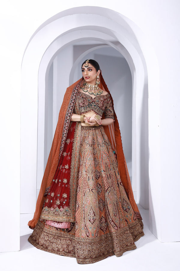 Maroon Marvel Bridal Attire(RH-13)