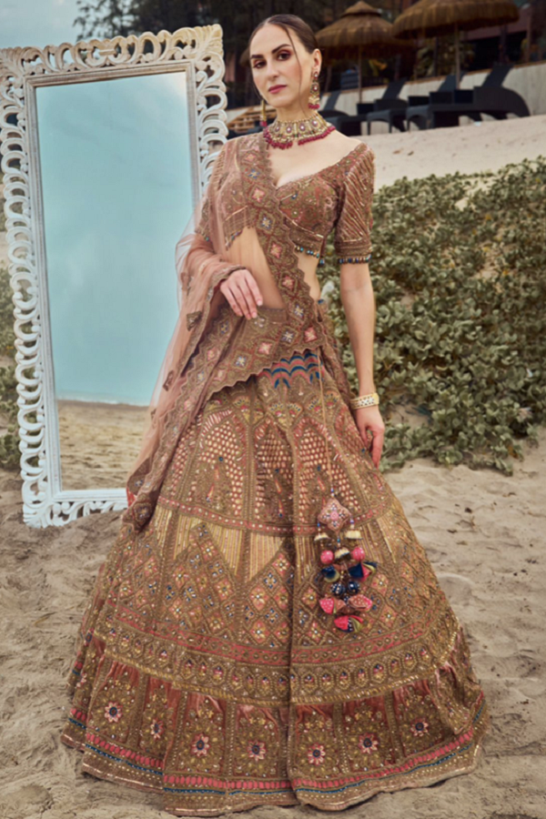 Nude pink lehenga(RH-09)