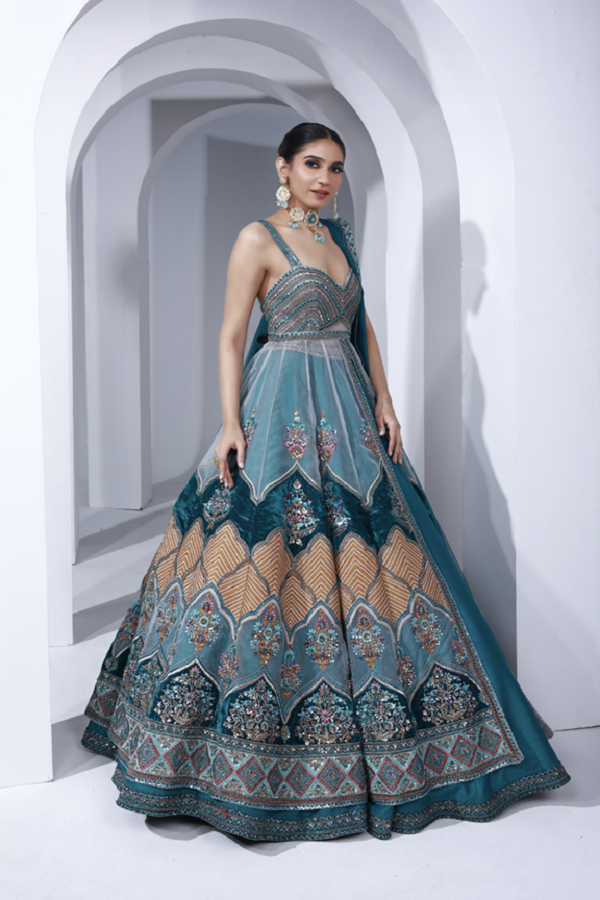 Cobalt Charm Bridal Attire(G-33)