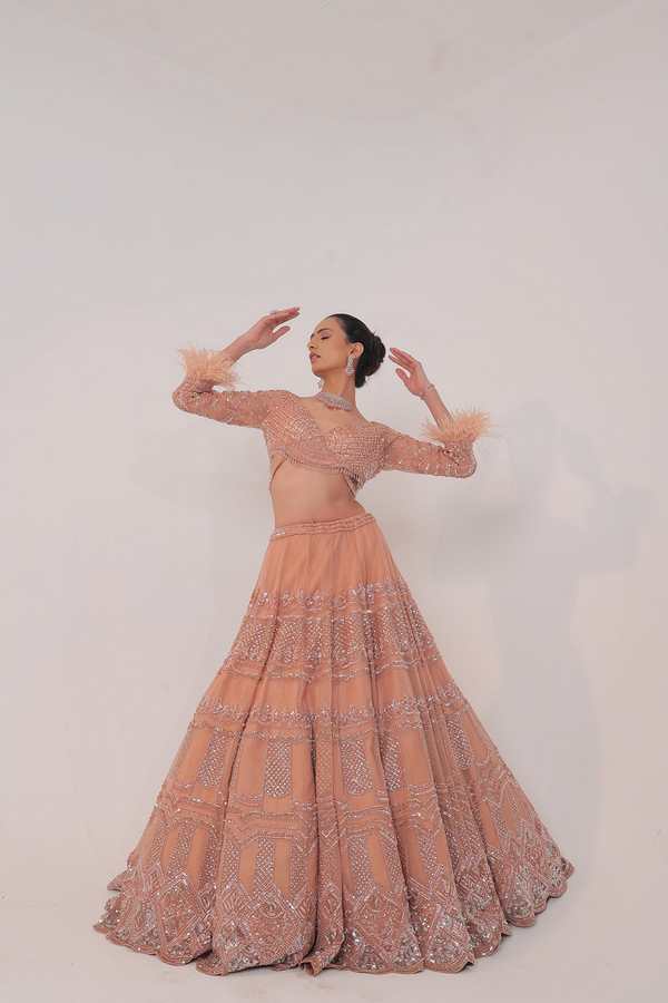 Peach Lehenga(G-44)