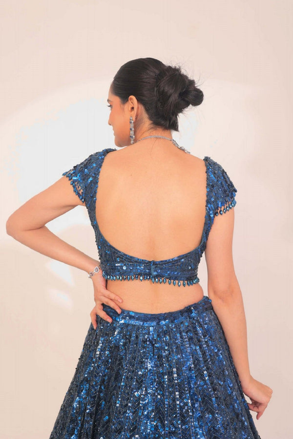 Navy Blue Lehenga(G-66)