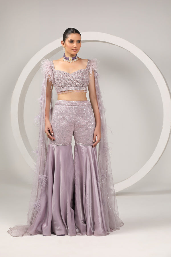 Painted in lilac with easy breezy garara set(G-52)