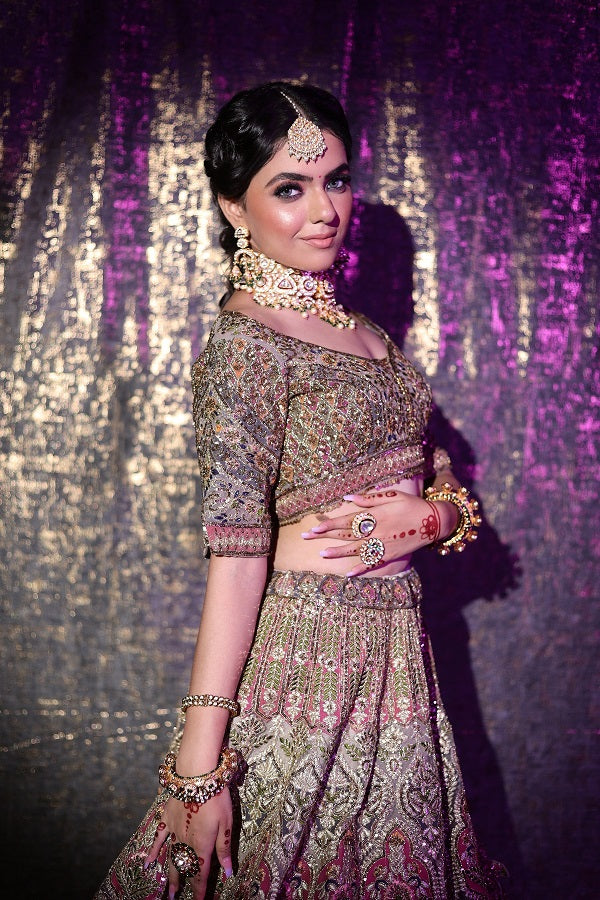 Blush Bloom Bridal Attire(S-44)