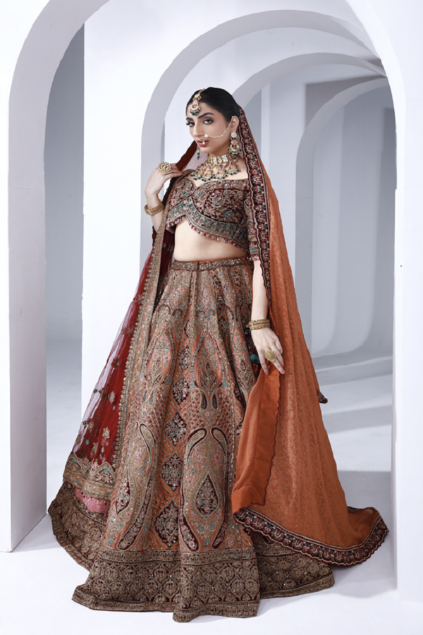 Maroon Marvel Bridal Attire(RH-13)
