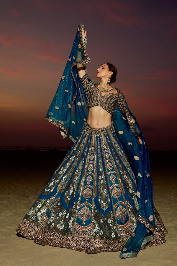 Indigo Infusion Lehenga(G-14)