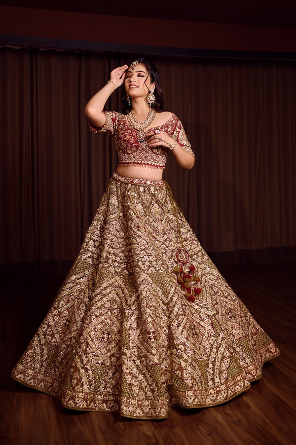 Shimmering Gold Radiance Lehenga(S-71)