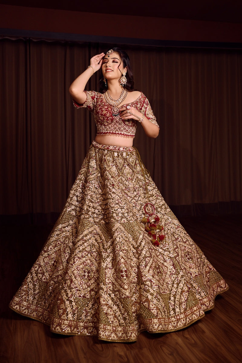 Shimmering Gold Radiance Lehenga(S-71)