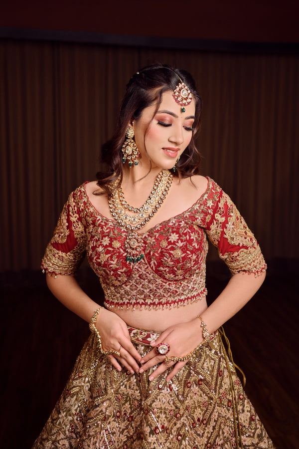 Shimmering Gold Radiance Lehenga(S-71)